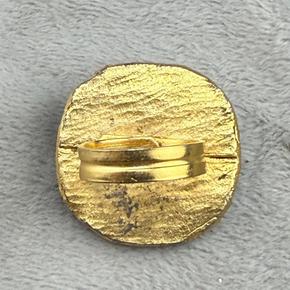 Taurus Ring Zodiac Gold Tone‎ Bull Celestial Horoscope Adjustable Size 5.5